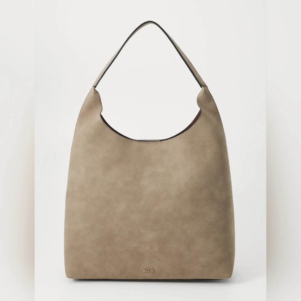 Aldo Beige Faux Leather Large Hobo Bag Shoulder Bag Purse NWOT